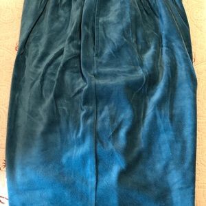 Teal velour pants